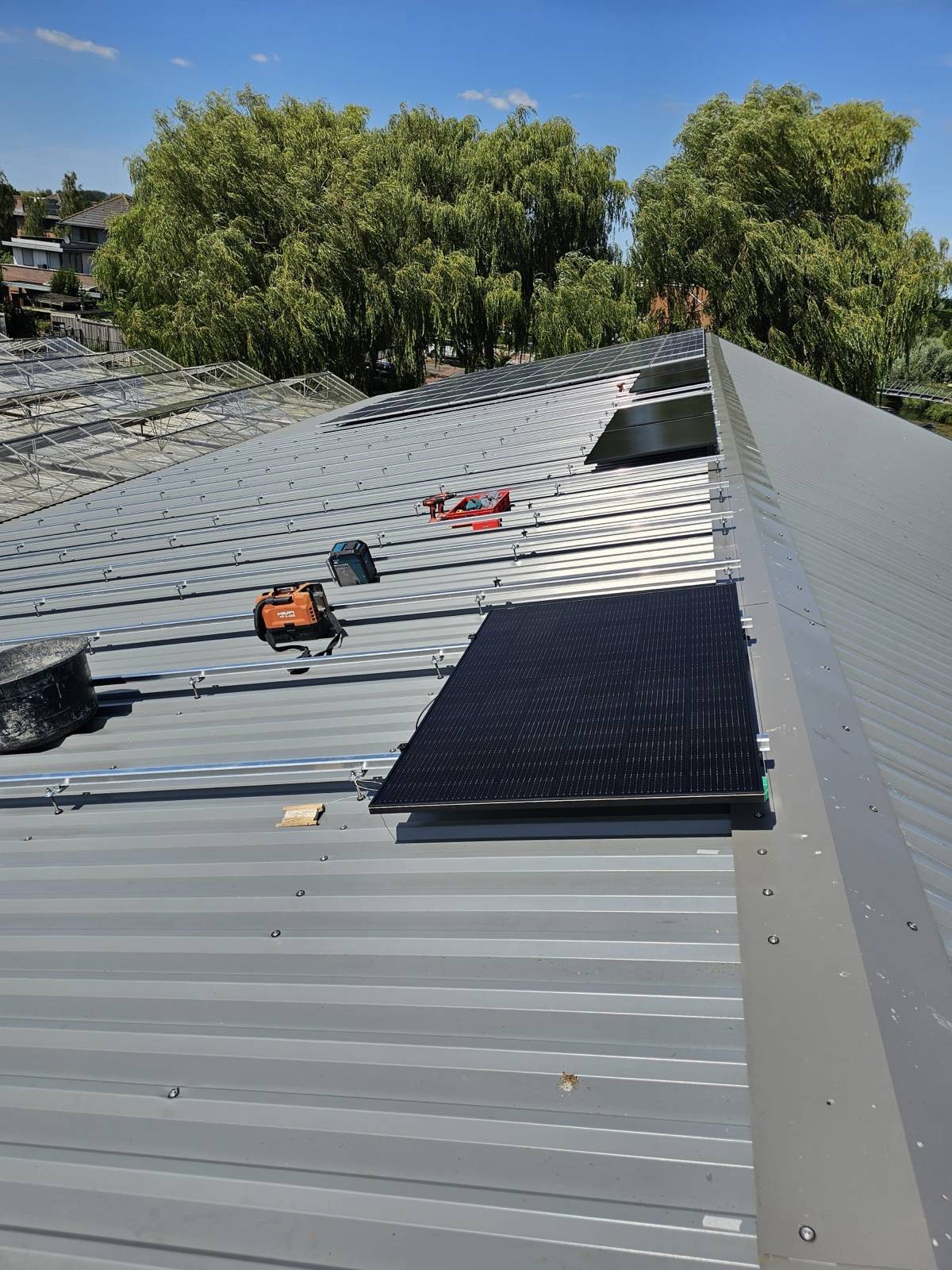 Roof while the solar panels were going on