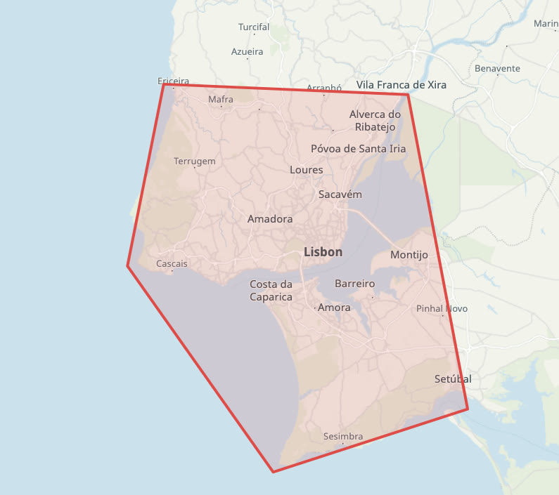 Map of the area we cover